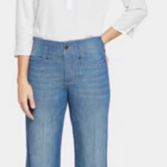 LIGHTWEIGHT WIDE LEG HIGH WAIST NYDJ 14 - Picture 4 of 5